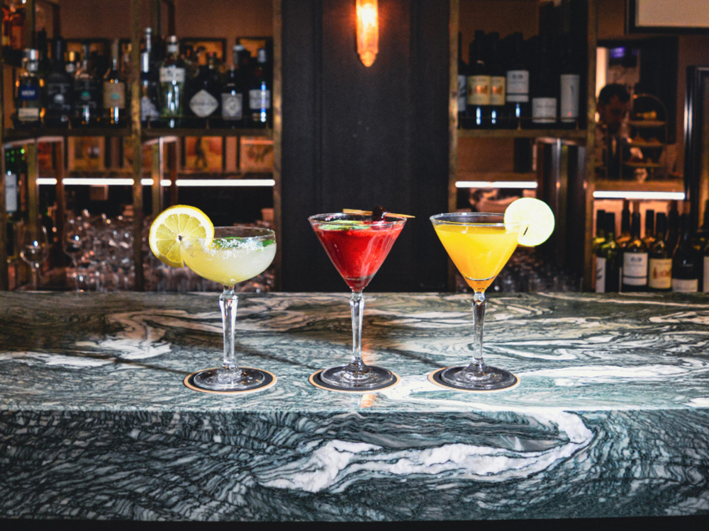 Cocktails selection at Seven Park Place