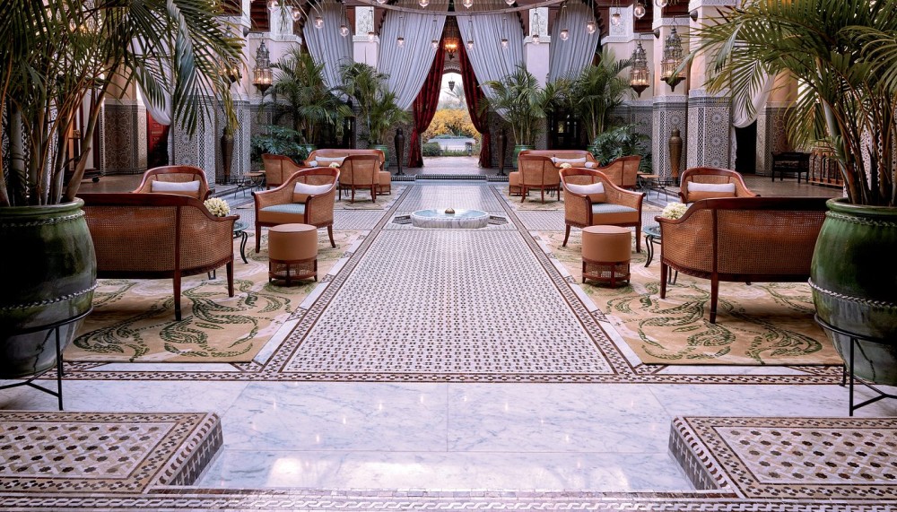 The main courtyard at Royal Mansour