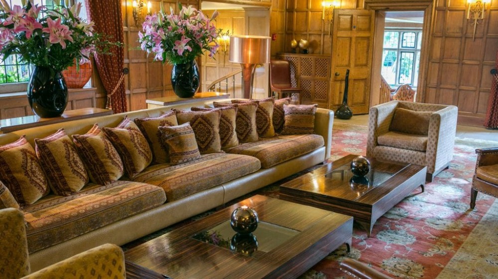 The drawing room at Whatley Manor