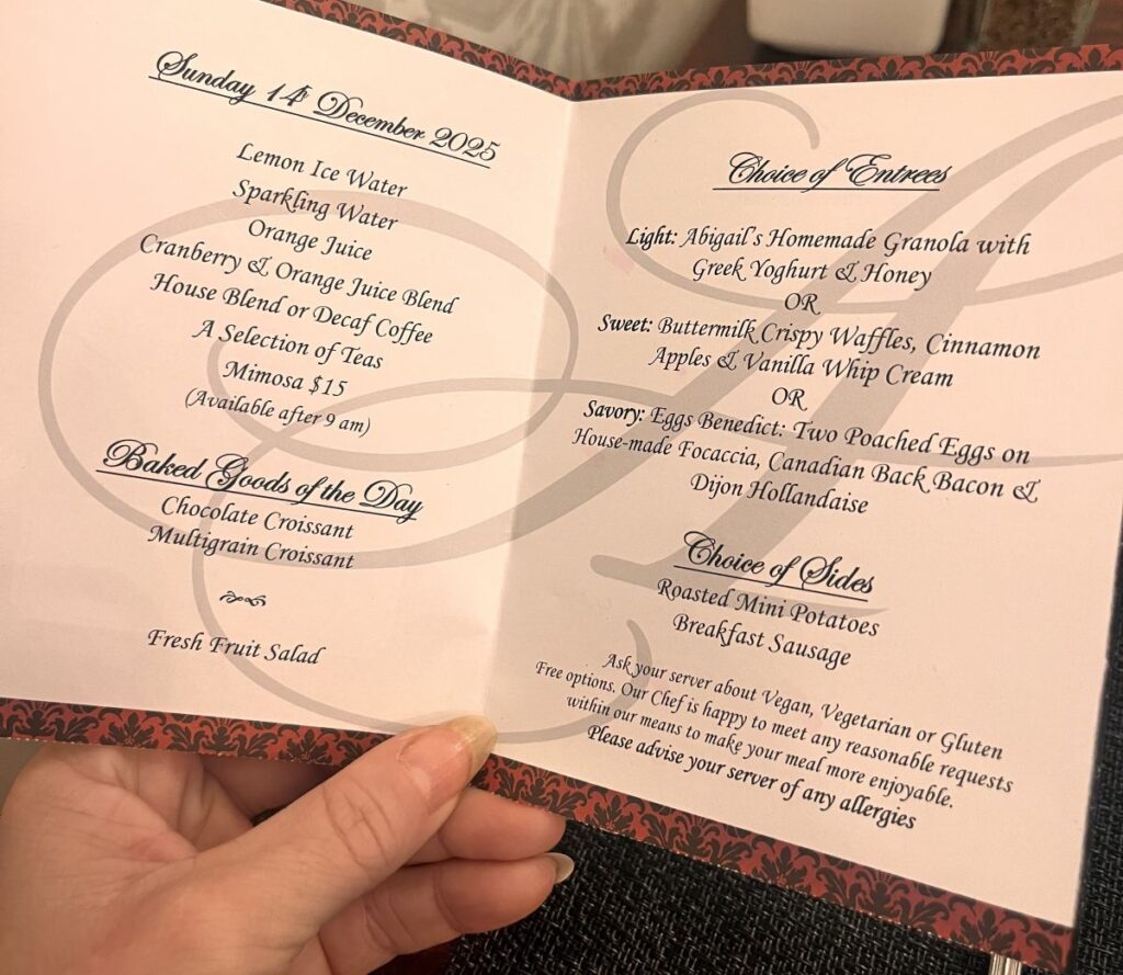 Breakfast at Abigails Hotel